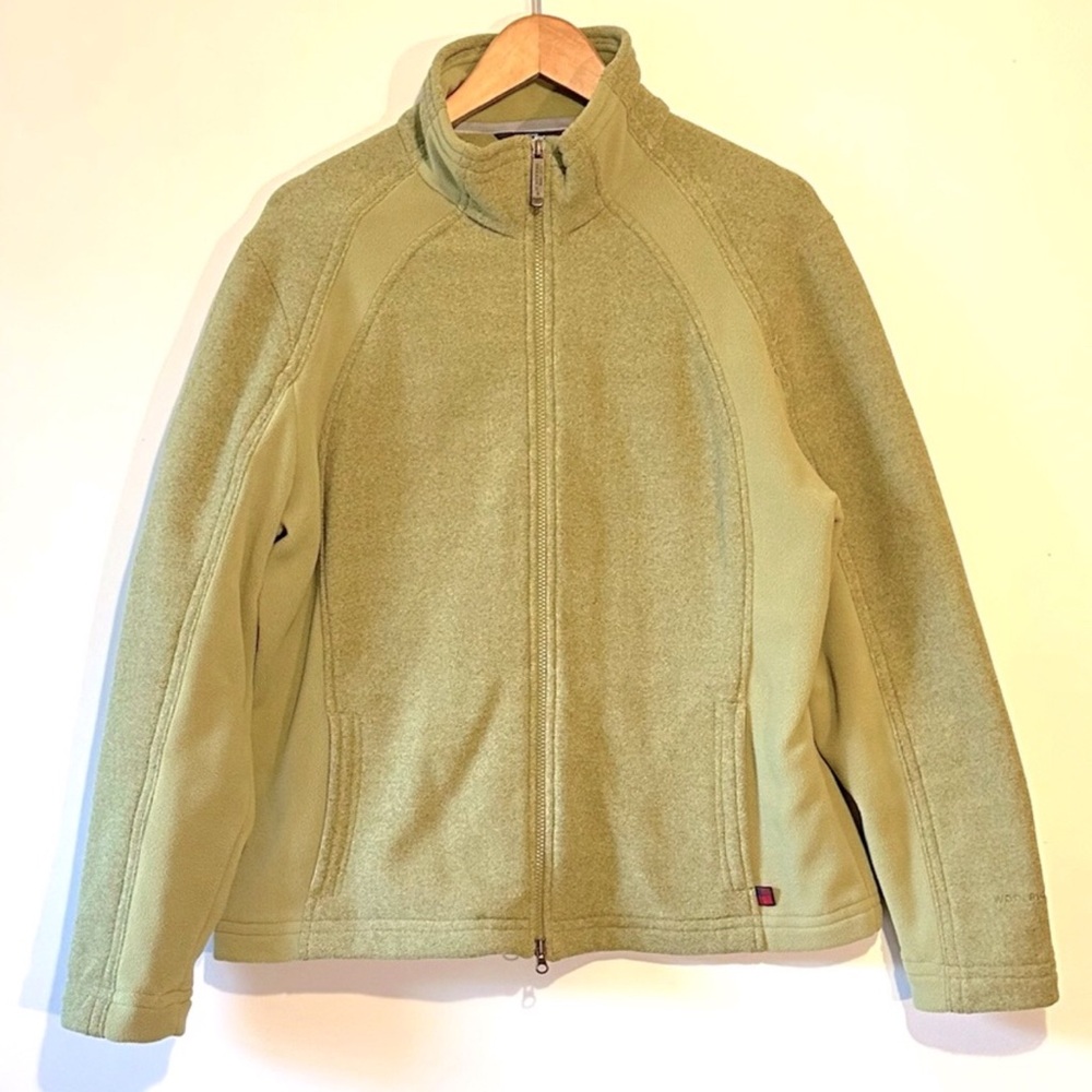 Woolrich Olive Green Women's Zip Front Performance Fleece Jacket XL